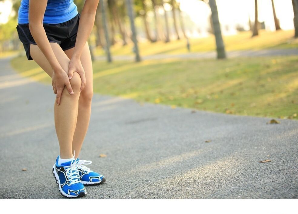 Knee pain with leg osteoarthritis